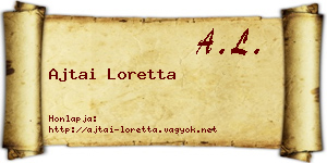 Ajtai Loretta névjegykártya